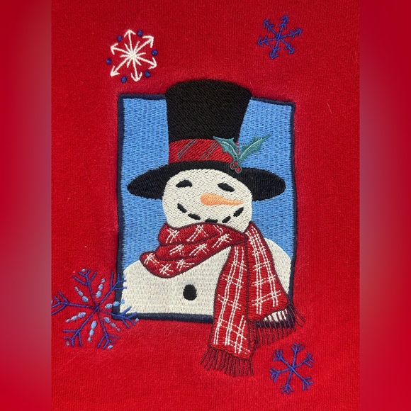Classic Elements Woman snowman sweatshirt size XL 16-18W ugly Christmas sweater - Picture 3 of 7